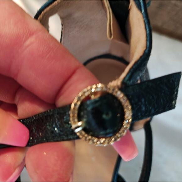 Bradshaw Caged Strappy Emerald Shimmer Green Heels 9 Sex in‎ the City Y2K - Picture 4 of 14